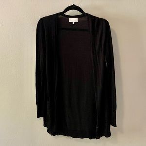 Simple black cardigan, size medium.